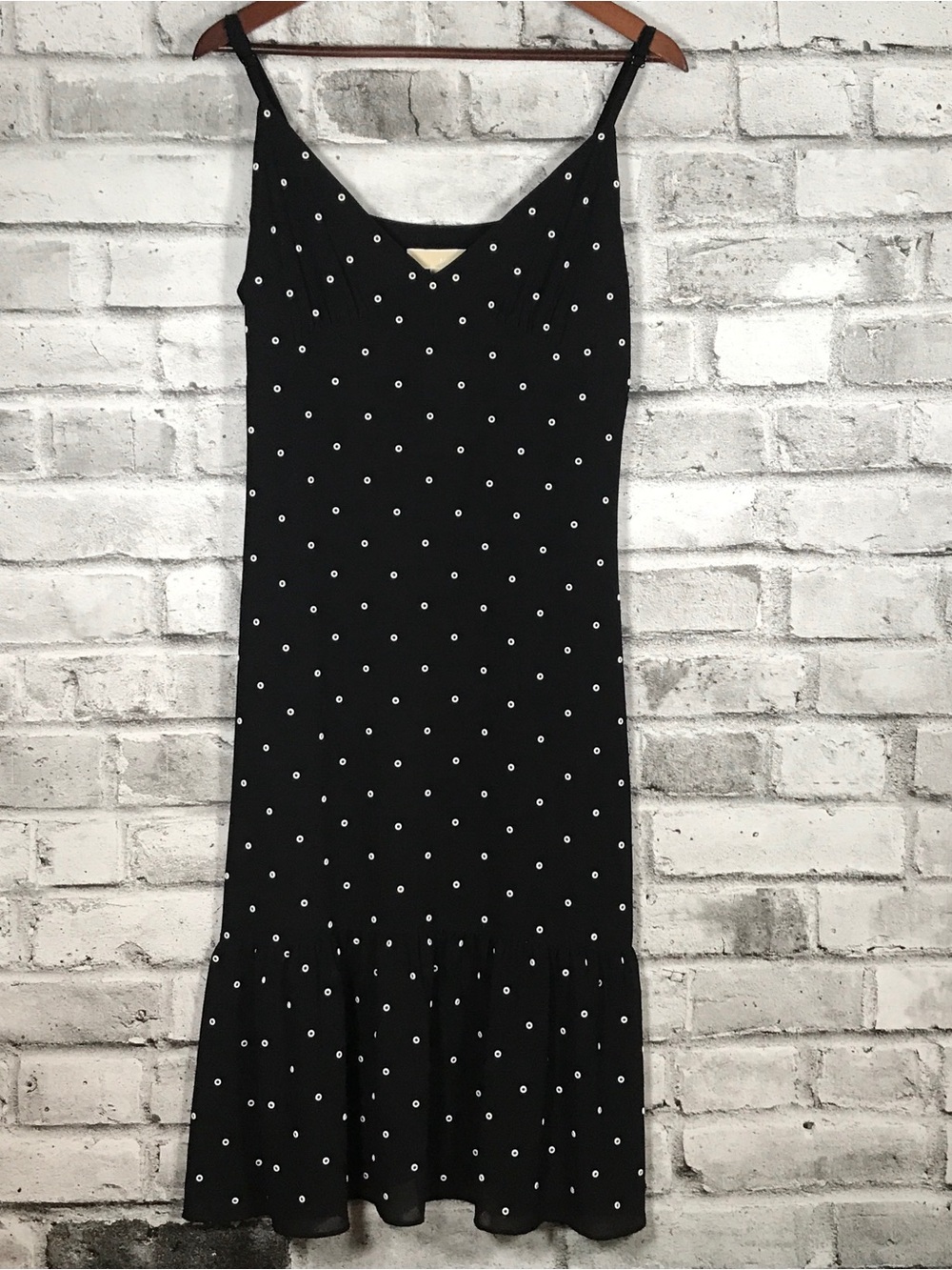 NWT Michael Kors Grommets Georgette Slip Dress - Ruffle Hem